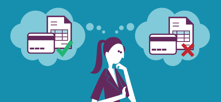 756x350-Broker-Explainer Graphic of a women with two thought balloons.