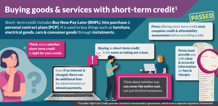 Buying goods and services with short-term credit - infographic