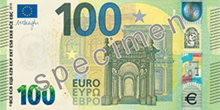 €100 banknote from Europa Series