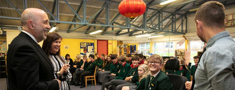 Meeting local secondary school students Meeting local secondary school students