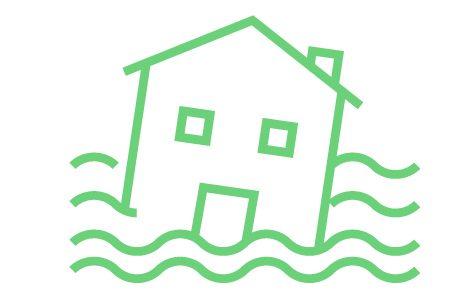 A green house on waves