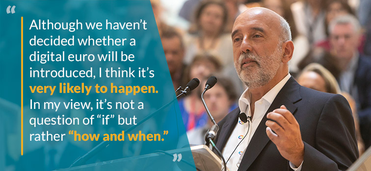 'Although we haven't decided whether a digital euro will be introduced, I think it's very likely to happen. In my view it's not a question of "if" but rather "how and when".' - Governor Gabriel Makhlouf 'Although we haven't decided whether a digital euro will be introduced, I think it's very likely to happen. In my view it's not a question of "if" but rather "how and when".' - Governor Gabriel Makhlouf