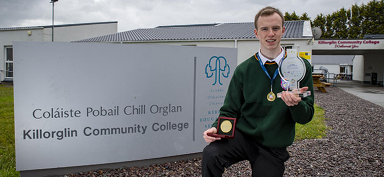 Luke Diggin who won the Central Bank of Ireland Award