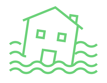 A green house on waves