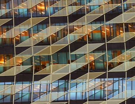Building with gold metallic facade