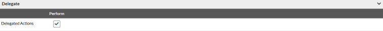 5.1.2 Delegate section showing “Perform Delegated Actions” permission option
