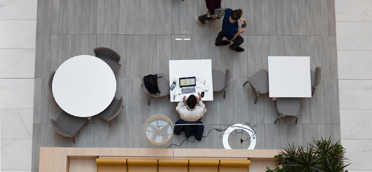 People working in office