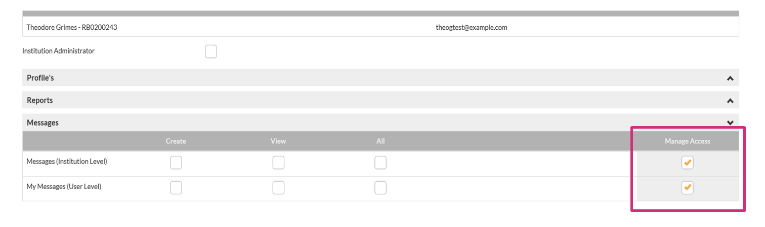 Manage Access Privileges Updates