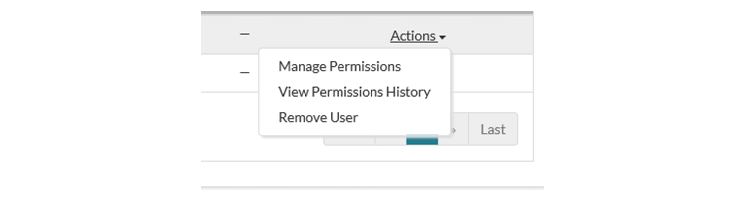 Manage Users Actions