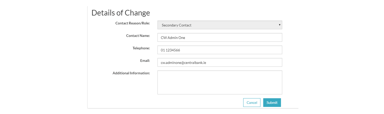 Change contact RC