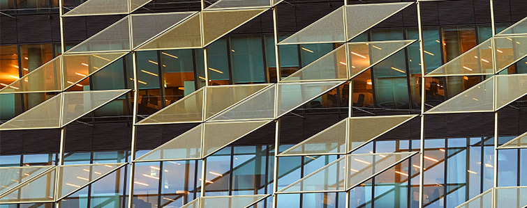 Gold facade building